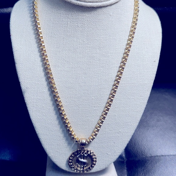 10kt gold chain and charm